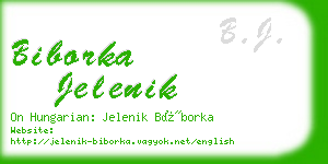 biborka jelenik business card